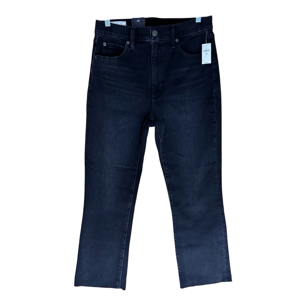 New! Women's Sz 30/10 Gap Black Slim High Rise Kick Fit Stretch Jeans